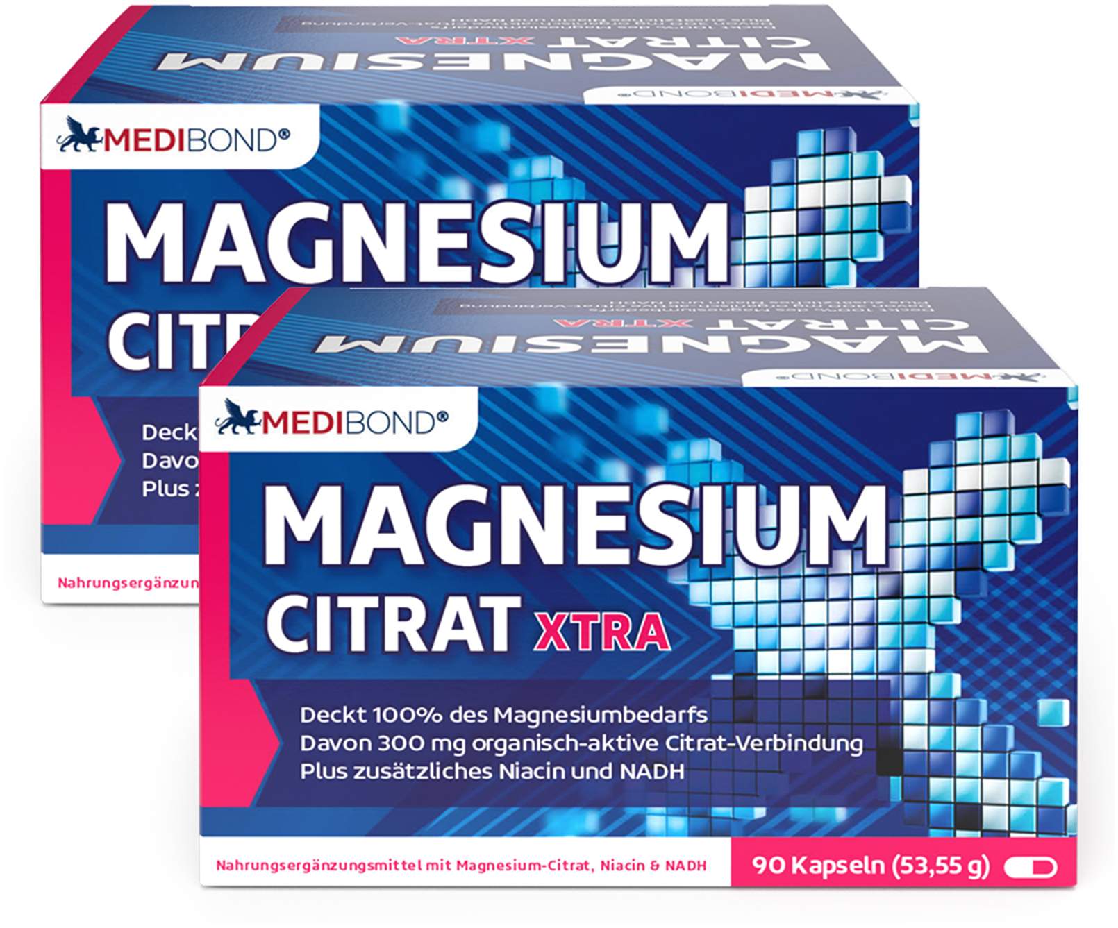 2 x Magnesium Citrat XTRA Medibond 90 Kapseln