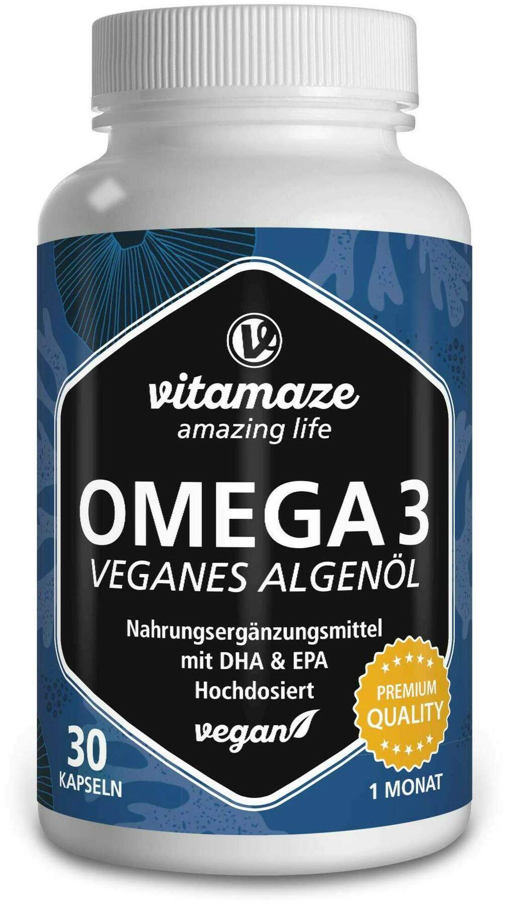 Vitamaze Omega-3 Aus Algenöl 30 Kapseln