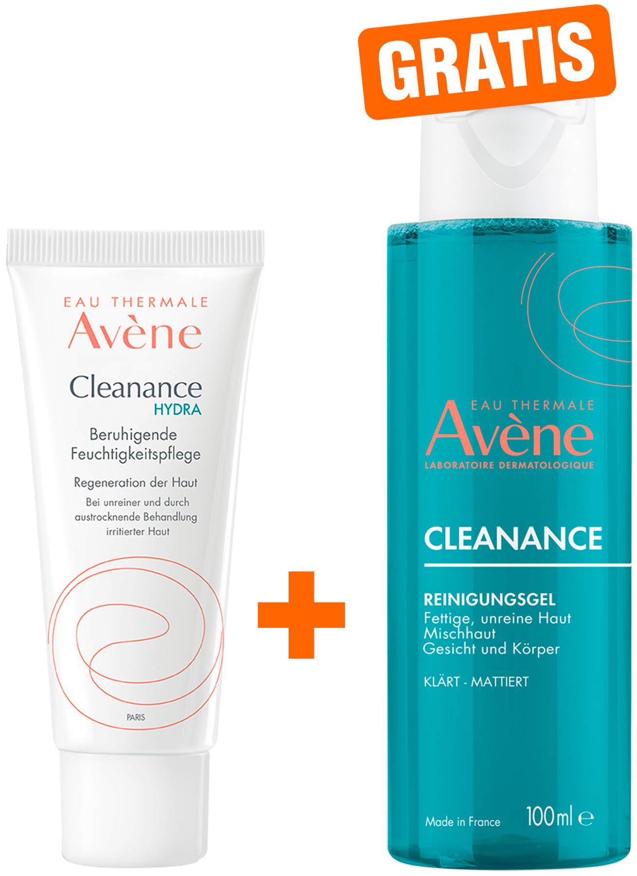 Avene Cleanance Hydra beruhigende Feuchtigkeitspflege 40 ml + gratis Reinigungsgel 100 ml