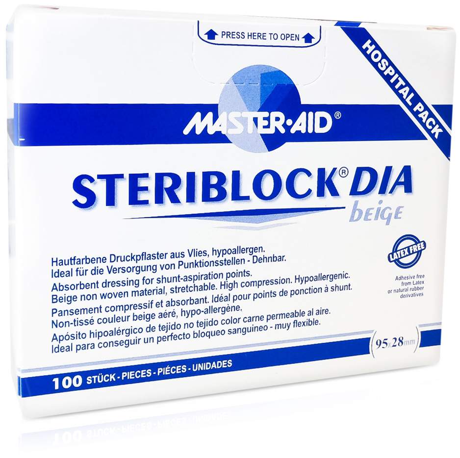 Steriblock Dia Beige 95x28mm Druckpflaster