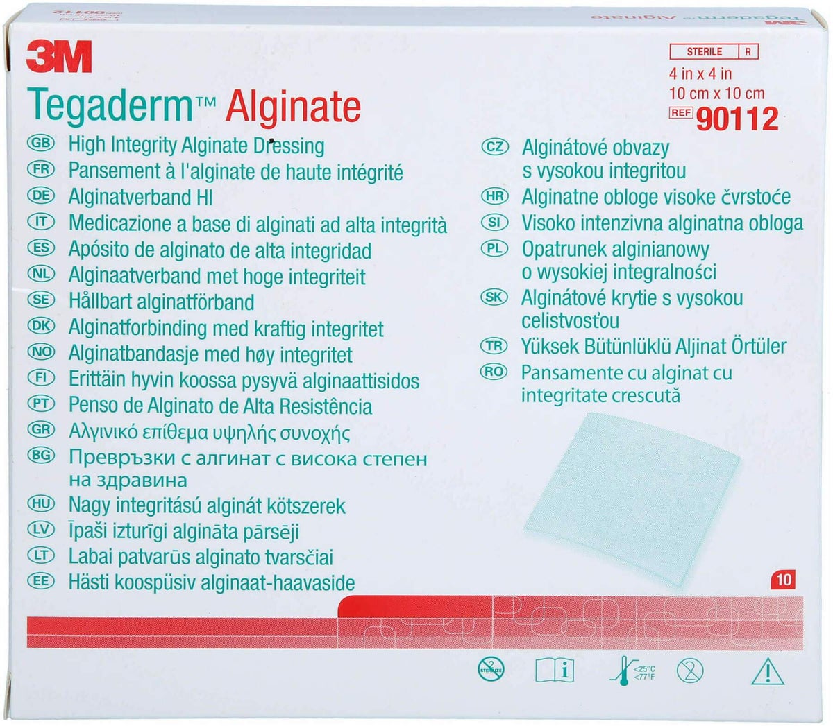 Tegaderm Alginate Kompressen 10x10 cm 90112