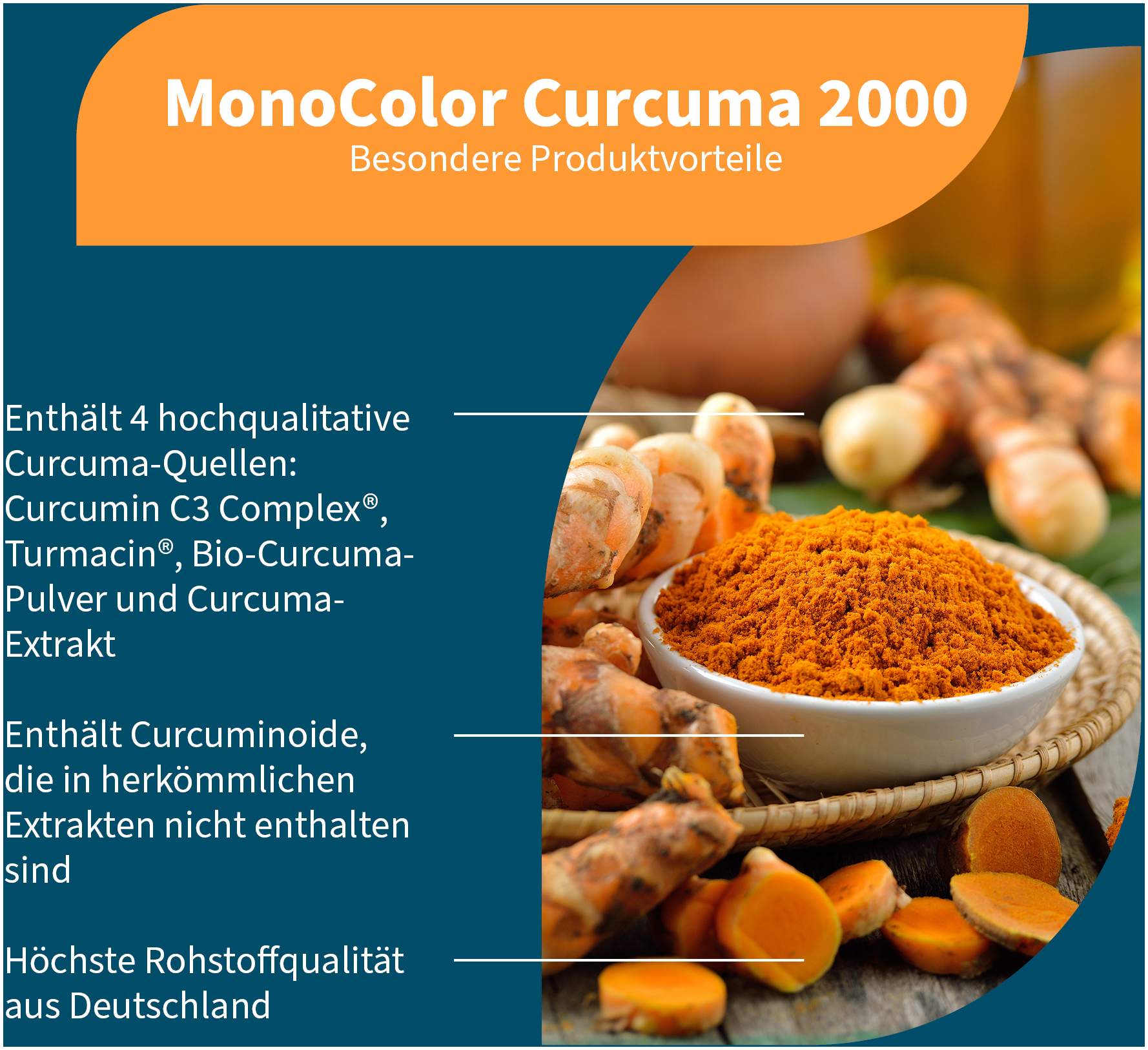 Monocolor Curcuma 2000 Kapseln 90 Stück