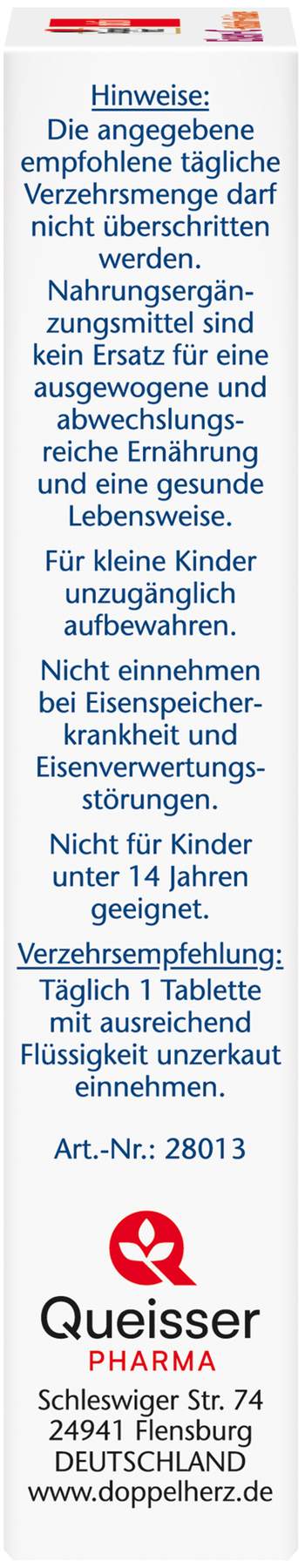 Doppelherz Aktiv Eisen + Vitaminc + L-Histidin 30 Tabletten