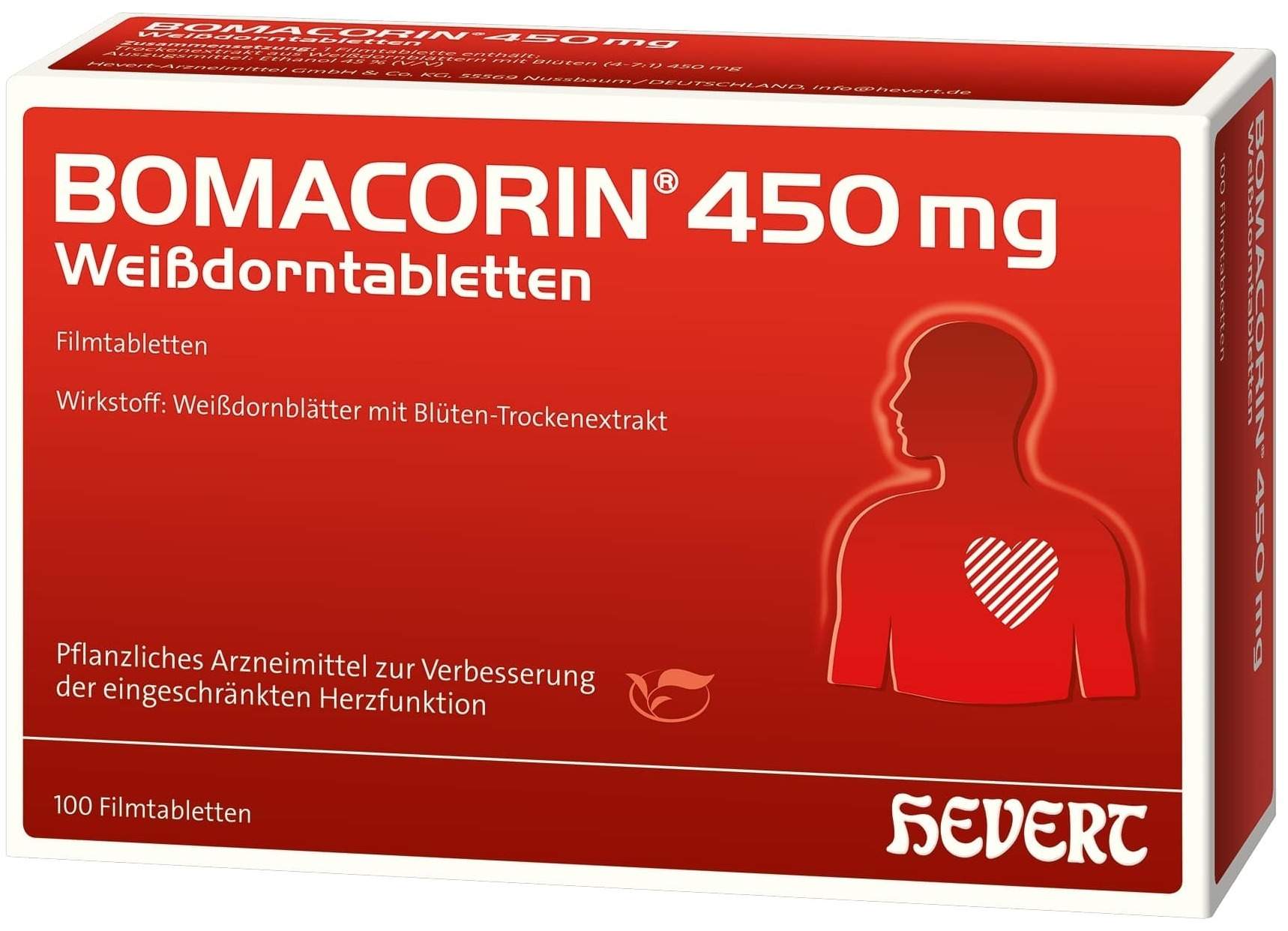 Bomacorin 450 mg Weißdorntabletten 100 Stück