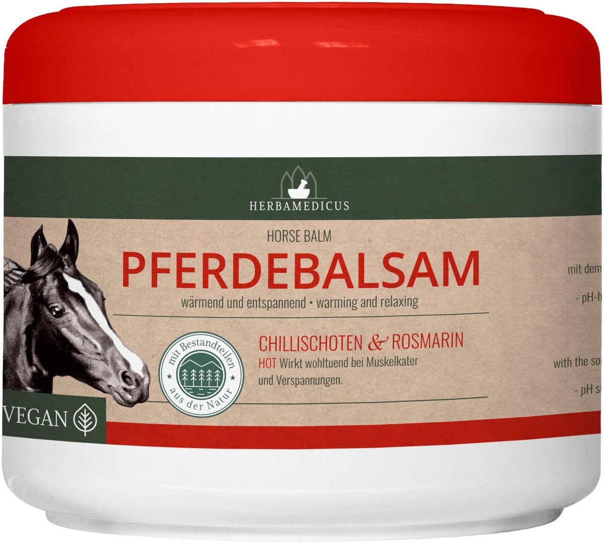 Pferdebalsam Hot mit Chillischoten & Rosmarin, 500 ml
