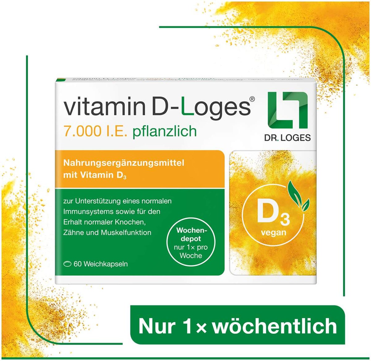 Vitamin D-Loges 7000 I.E. Pflanzlich 60 Weichkapseln