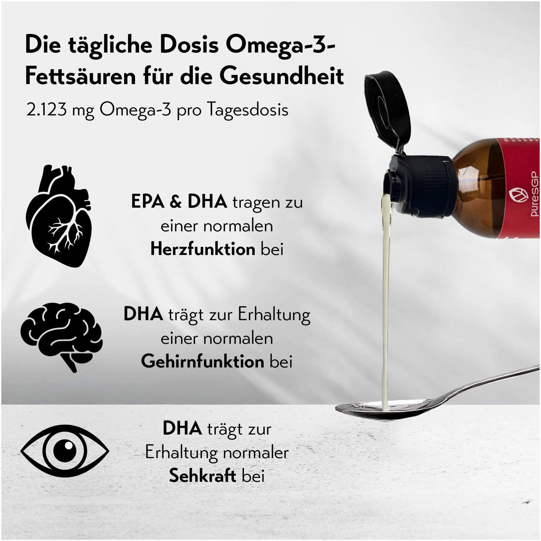 PureSGP Omega-3 Öl Forte Tropfen 100 ml