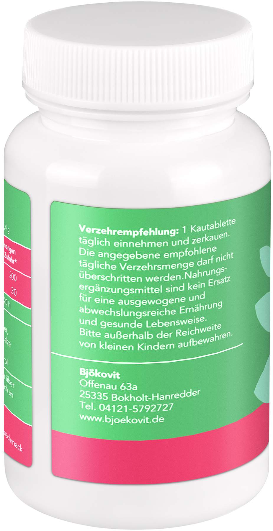 Bjökovit Vitamin D3 + K2 Tabletten Kinder Pfirsich - Maracuja...