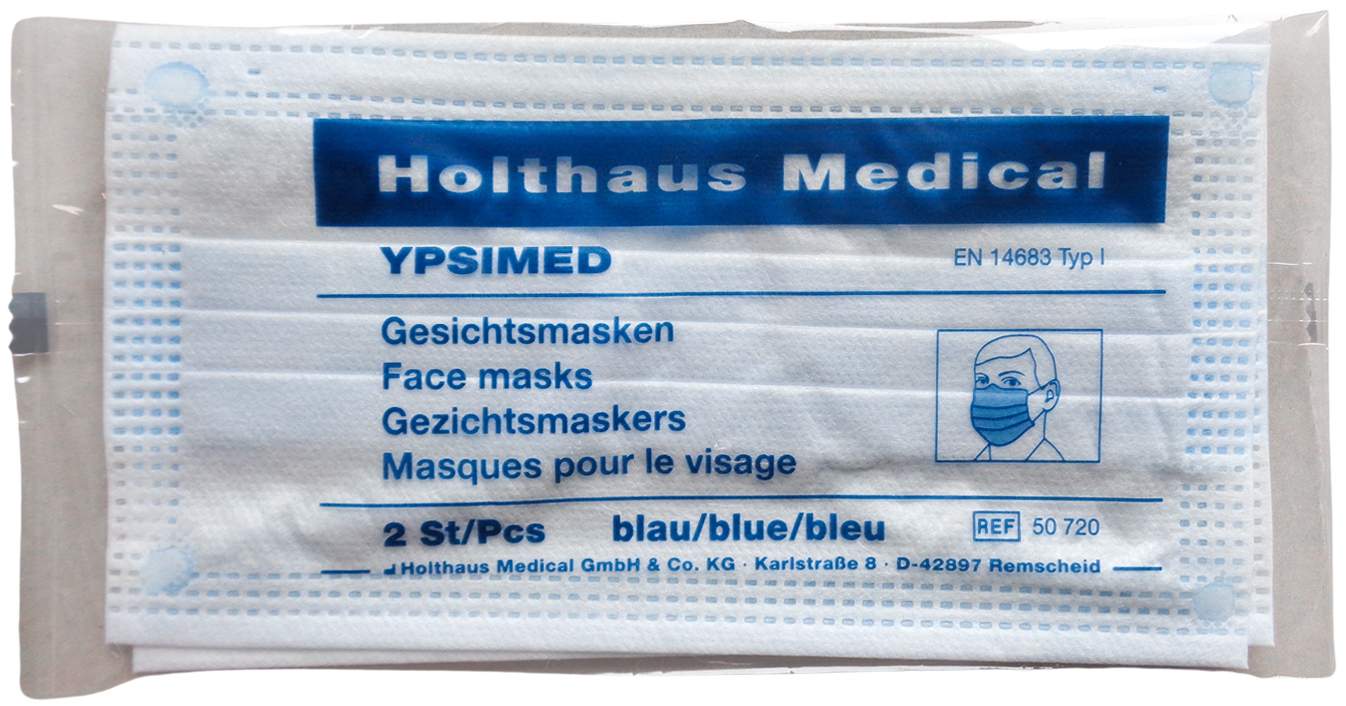 Gesichtsmaske Ypsimed Nach En14683 Typ I 2 Stück