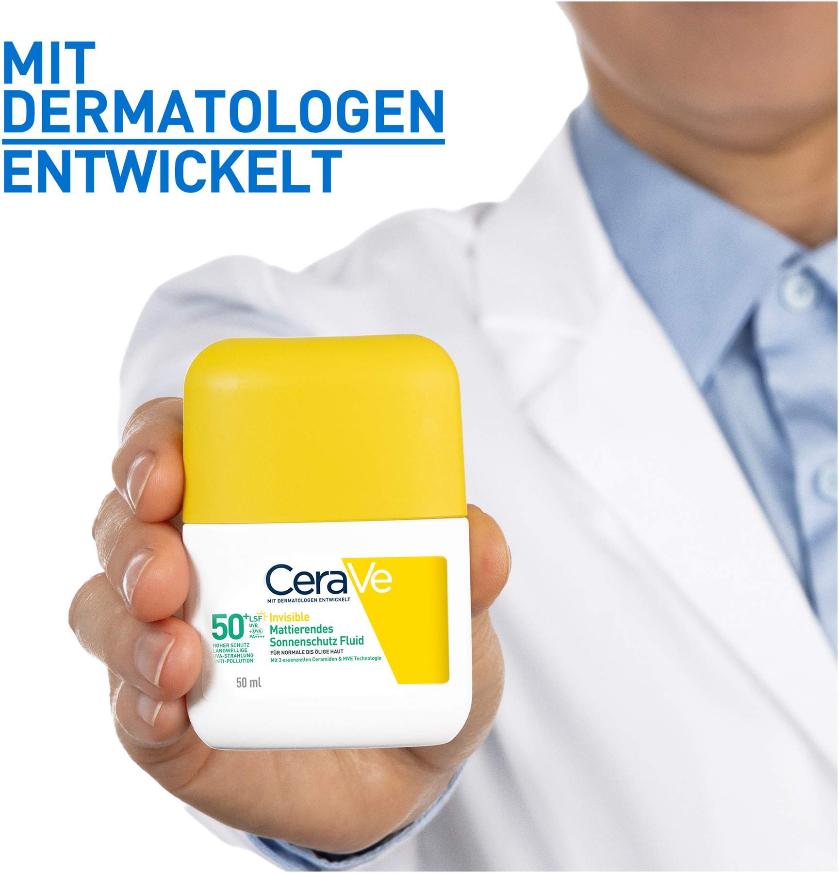 CeraVe Mattierendes Sonnenschutz Fluid LSF 50+ - für ölige Haut 50 ml