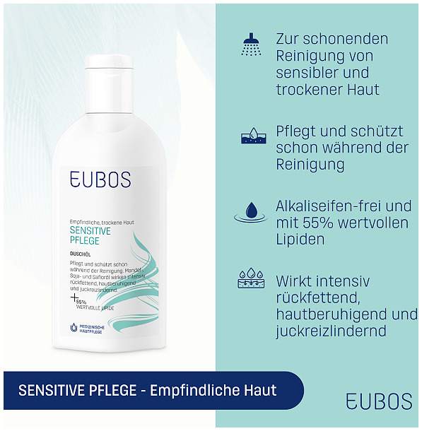 Eubos Sensitive Dusch Öl F 200 ml