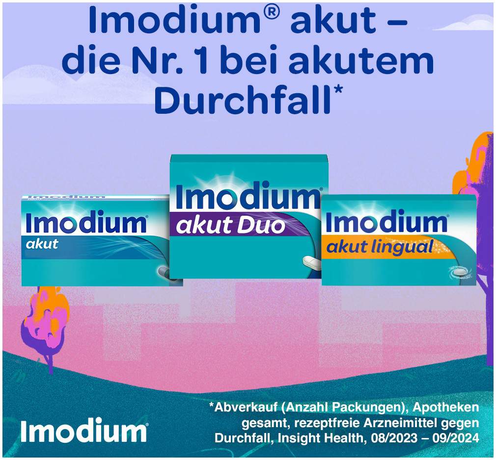 Imodium akut Duo 2 mg 125 mg 12 Tabletten