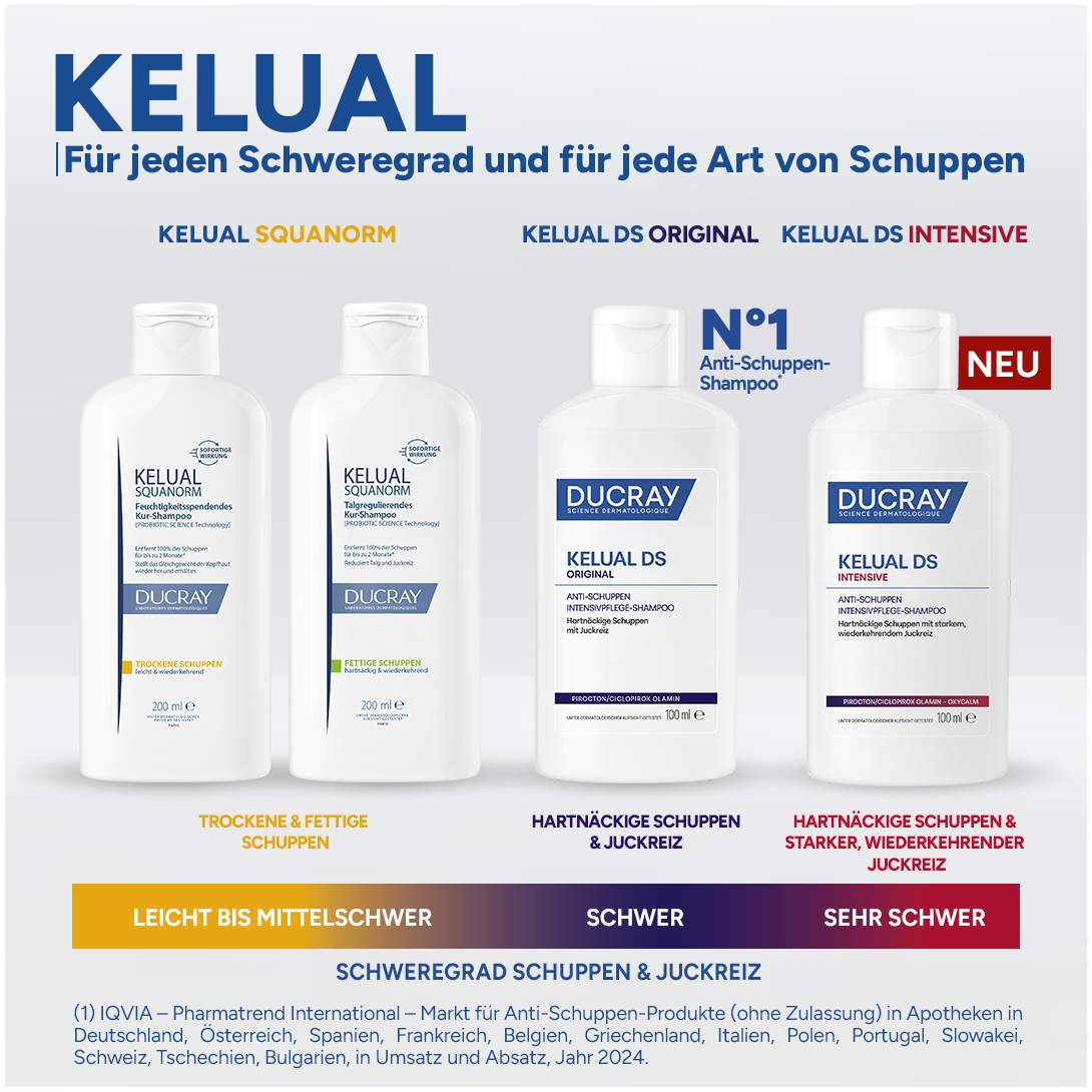 Ducray Kelual DS intensives Anti - Schuppen Shampoo 100 ml + Ducray Kelual Elution Begleitpflege 200 ml Shampoo