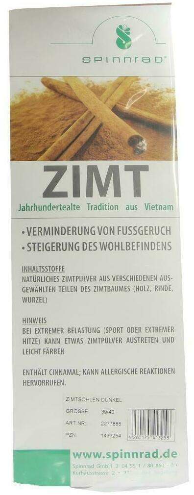 Zimtsohlen Dunkel 39-40 2 Stück