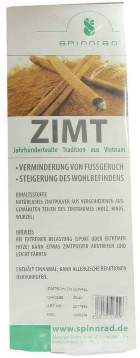Zimtsohlen Dunkel 39-40 2 Stück