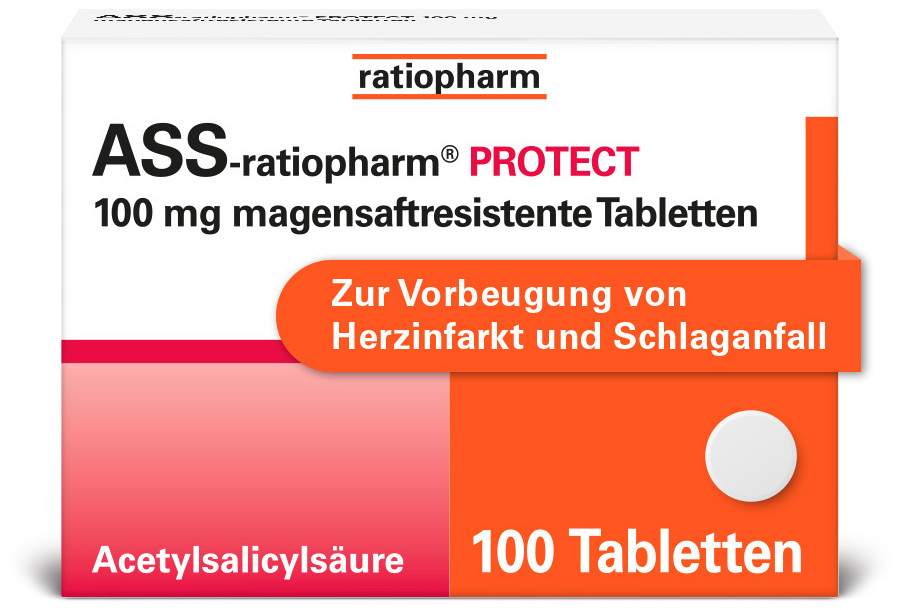 ASS-ratiopharm PROTECT 100 mg 100 magensaftresistente Tabletten