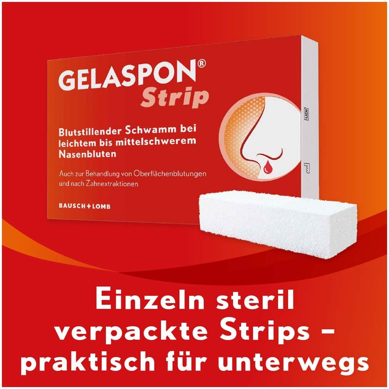 Gelaspon Strip 1 X 1 X 4 cm Gelatineschwamm 4 Stück