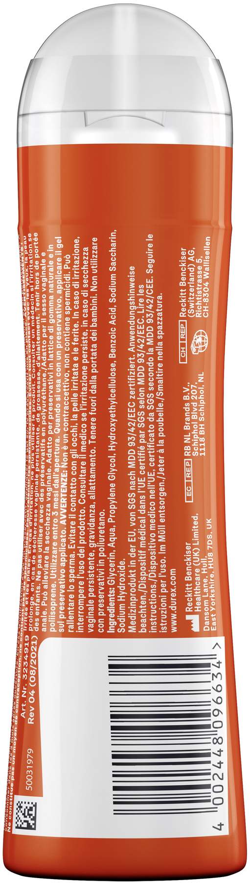 Durex Play Wärmend Gleit- und Erlebnisgel 100 ml Gel