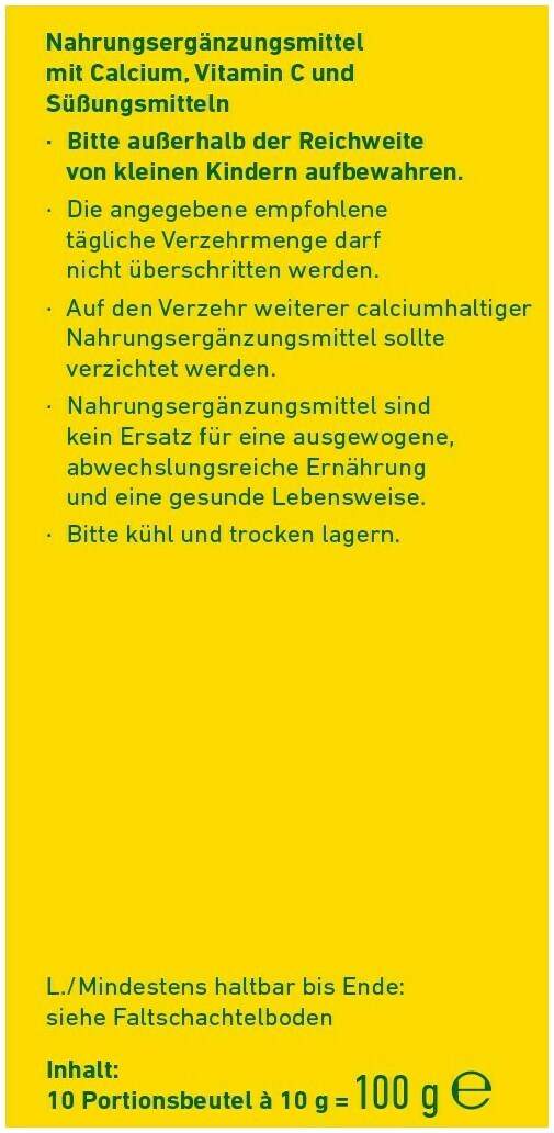 WEPA heisse Zitrone + Vitamin C + Calcium zuckerfrei Pulver 10 x 10 g