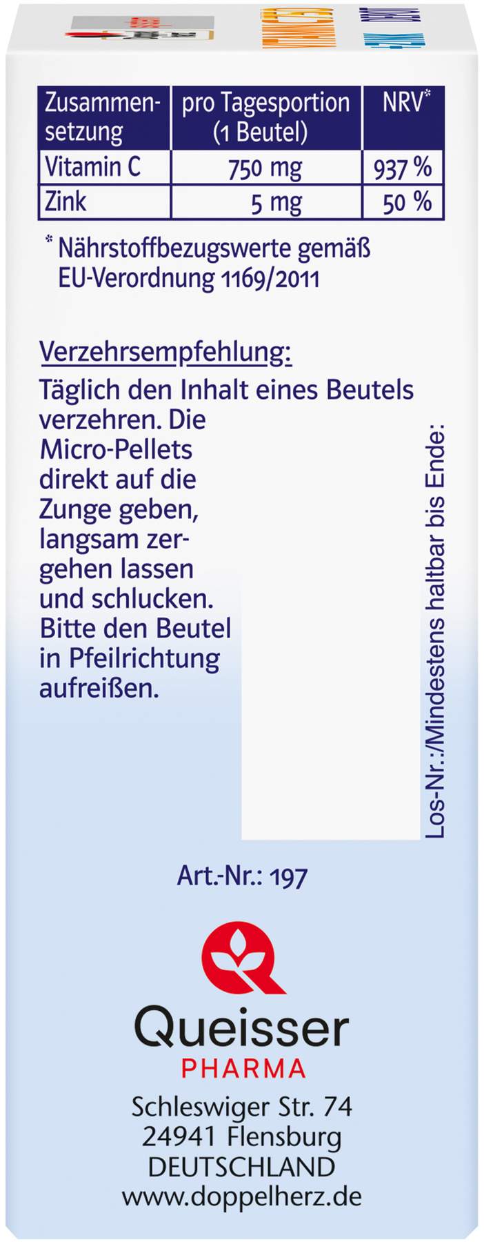 Doppelherz system Vitamin C 750 Depot 20 Pellets
