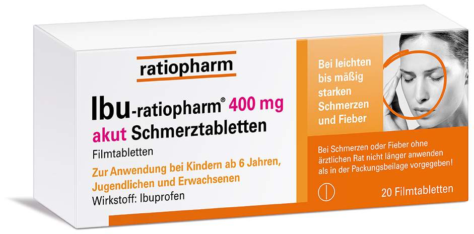 Ibu ratiopharm 400 mg akut 20 Schmerztabletten