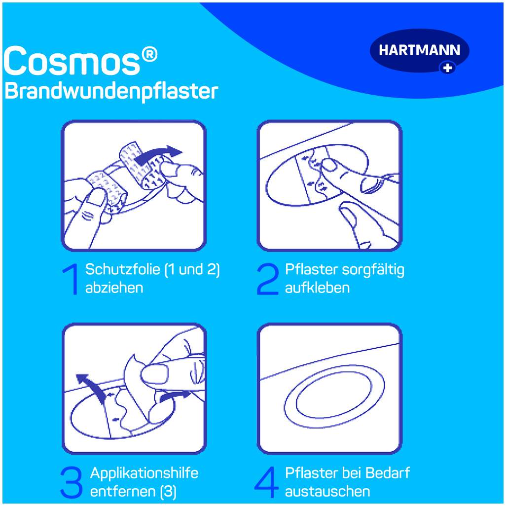 Cosmos 8 Brandwundenpflaster 43 mm X 68 mm