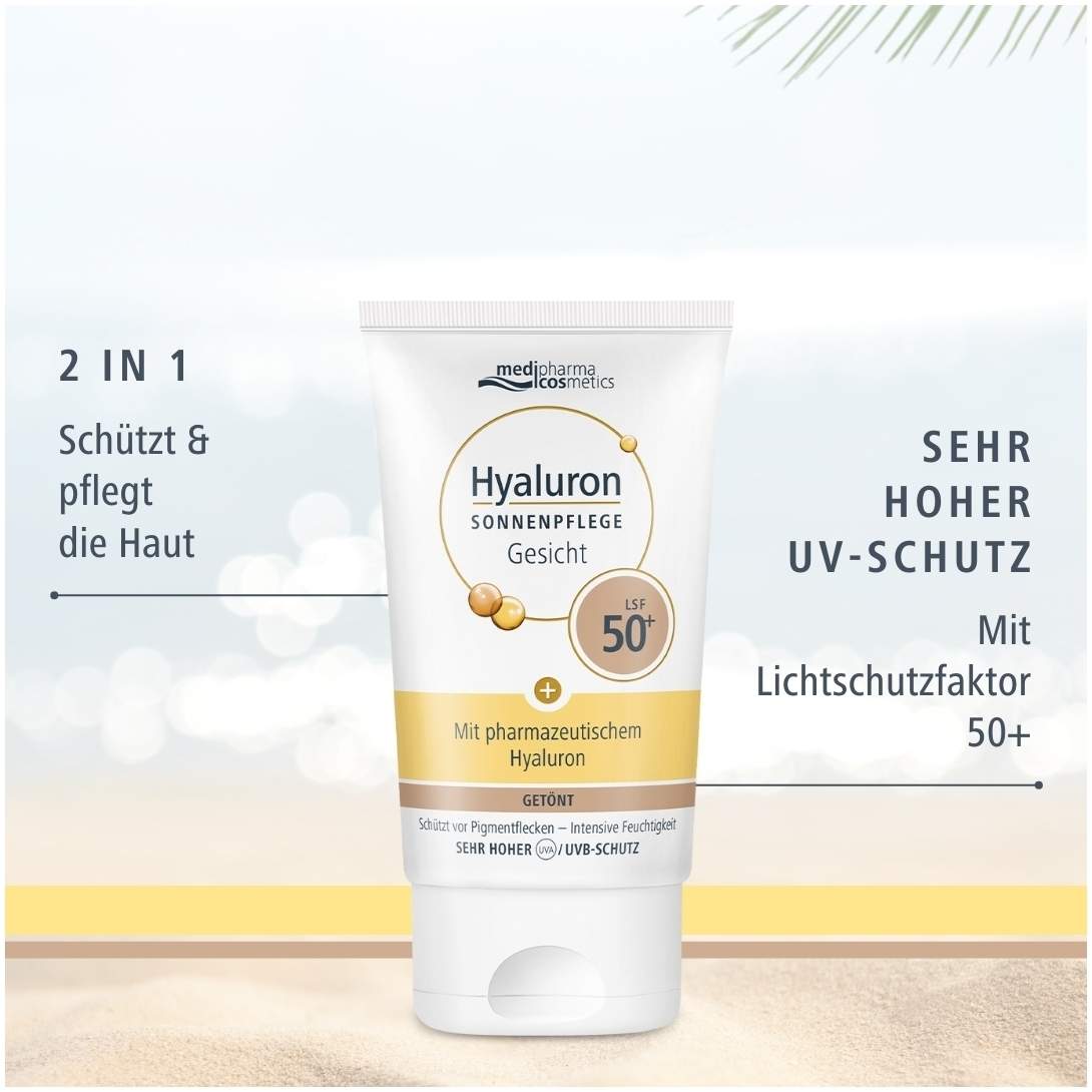 medipharma cosmetics Hyaluron Sonnenpflege Gesicht LSF 50+ getönt 50 ml