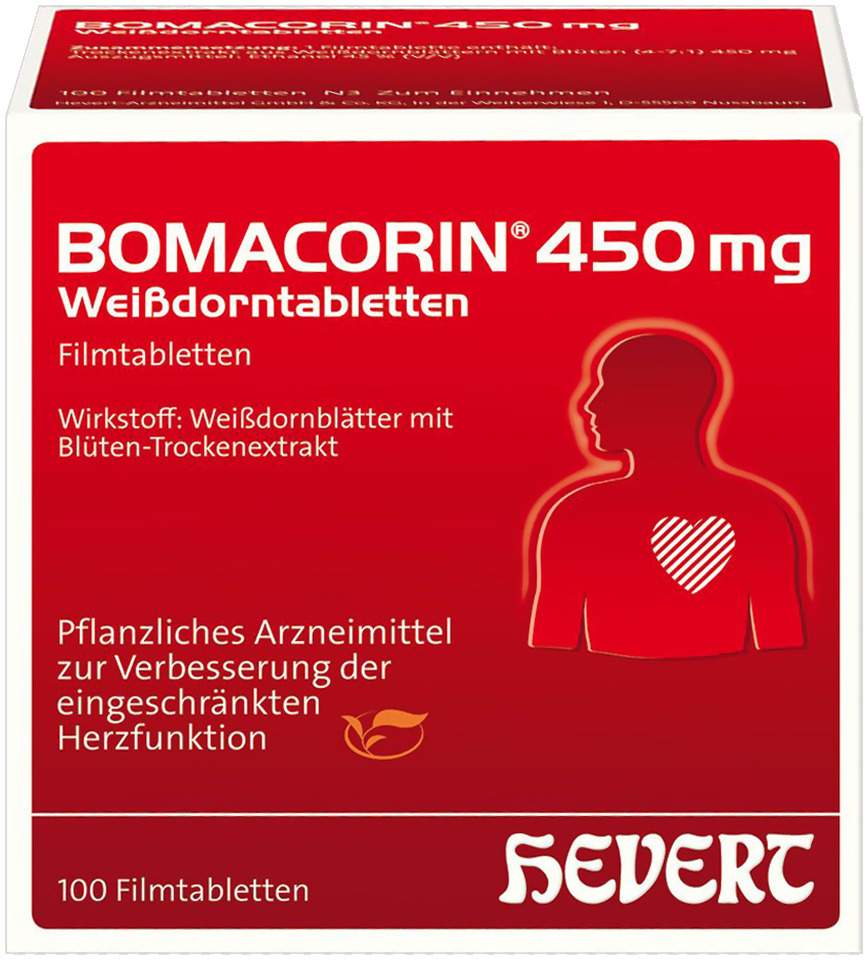 Bomacorin 450 mg Weißdorntabletten 100 Stück