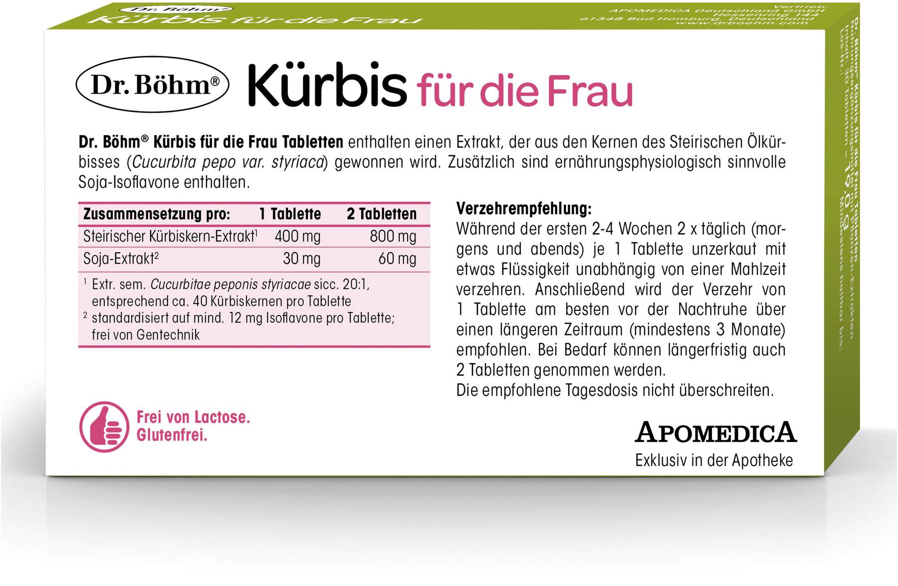 Dr. Böhm Kürbis Für die Frau Tabletten 60 Stück