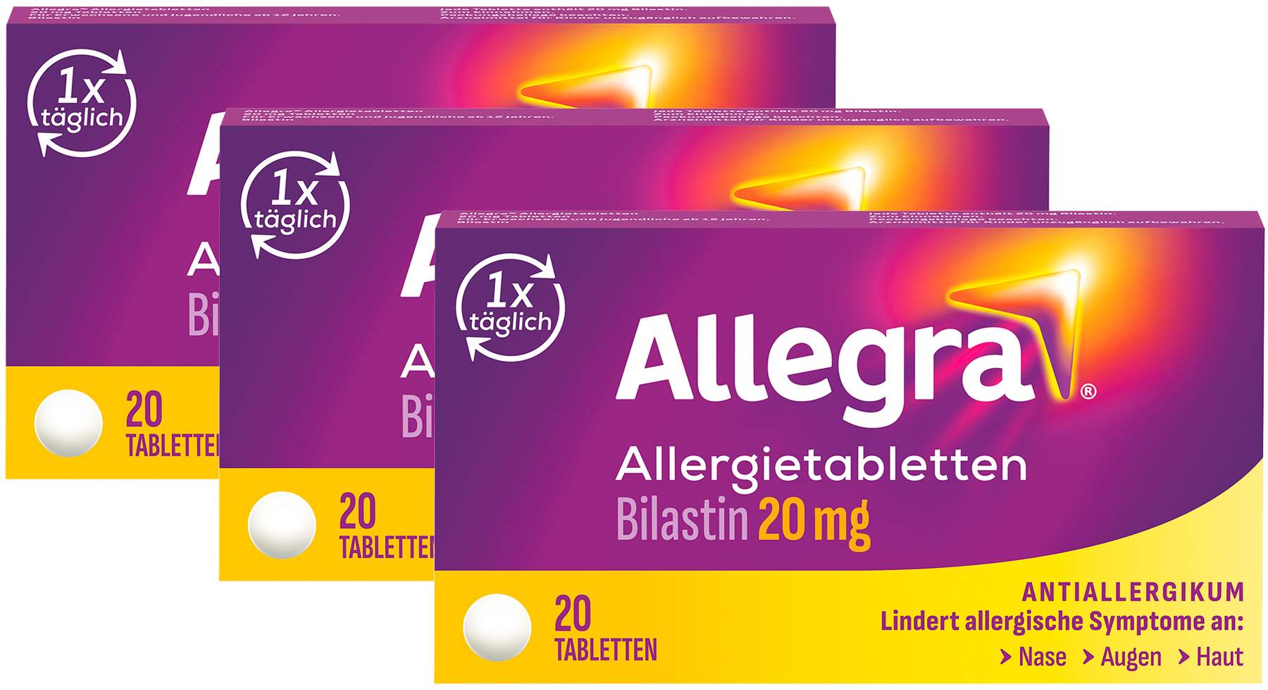 Allegra Allergietabletten 20 mg 3 x 20 Tabletten