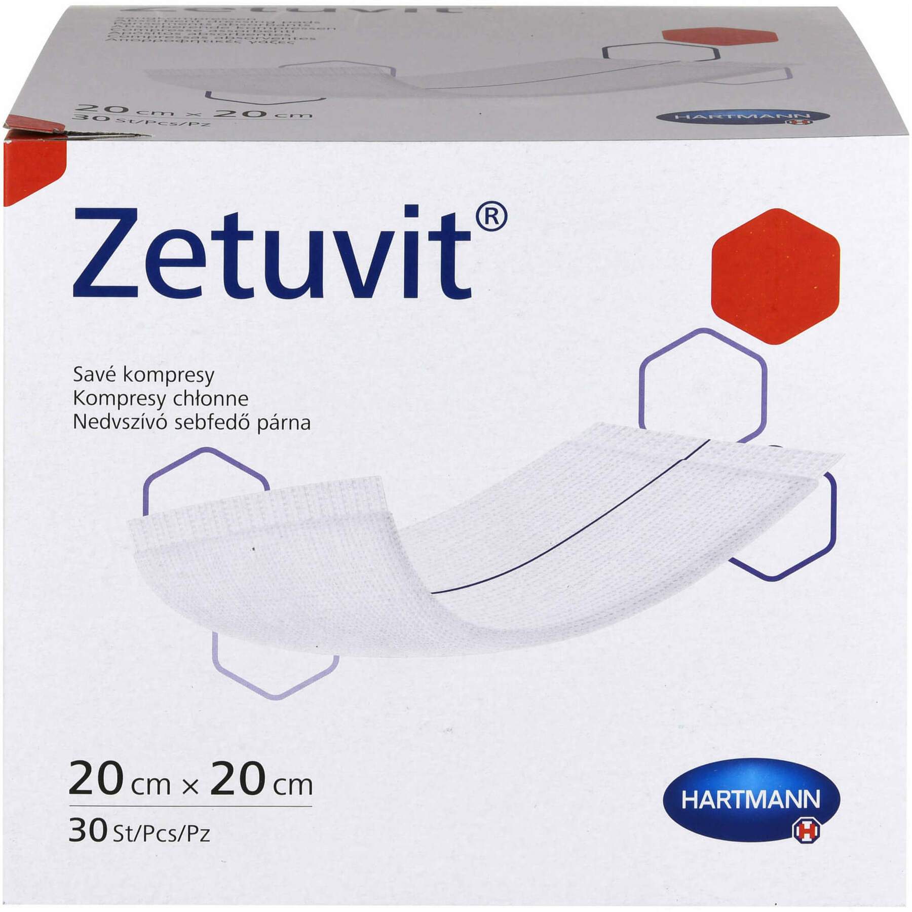 Zetuvit Saugkompressen 20 X 20 cm Unsteril 30 Kompressen