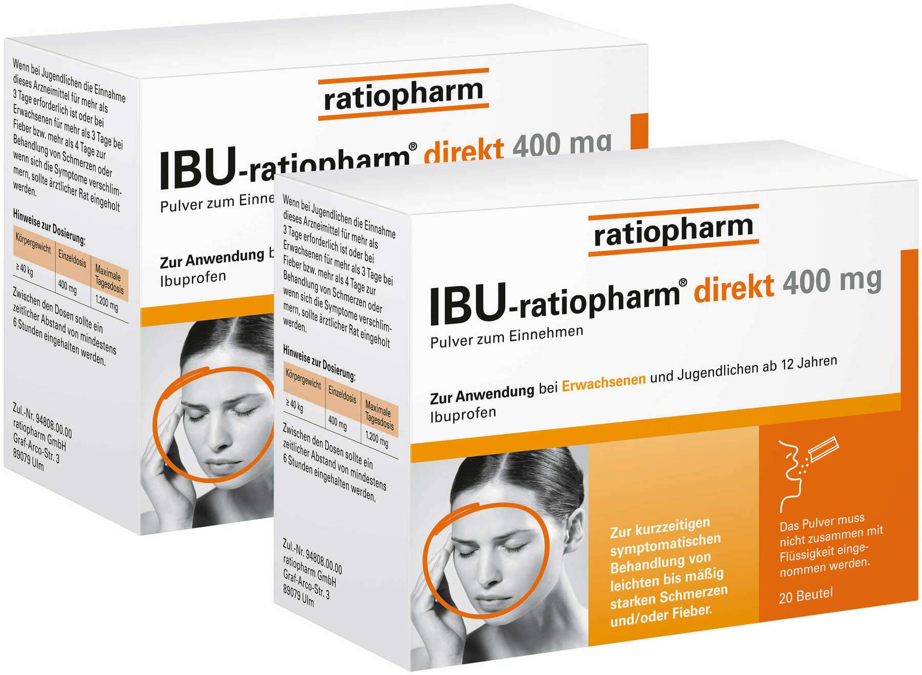 Ibu ratio direkt 400 mg 2 x 20 Beutel