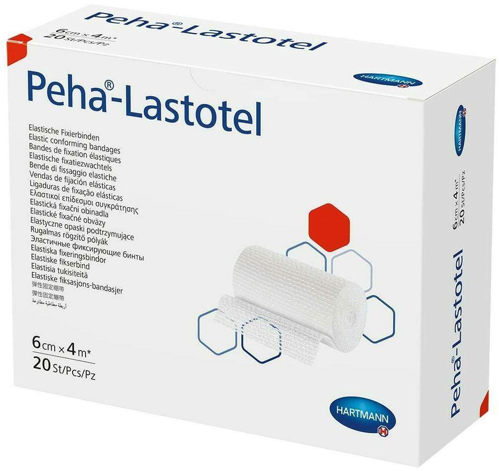 Peha Lastotel Fixierbinde 6 cm X 4 M 20 Binden