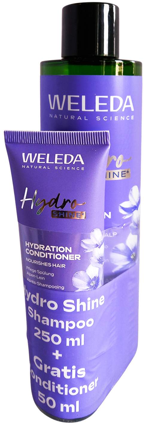 Weleda Hydro Shine Shampoo 250 ml + gratis Conditioner 50 ml 1 Set