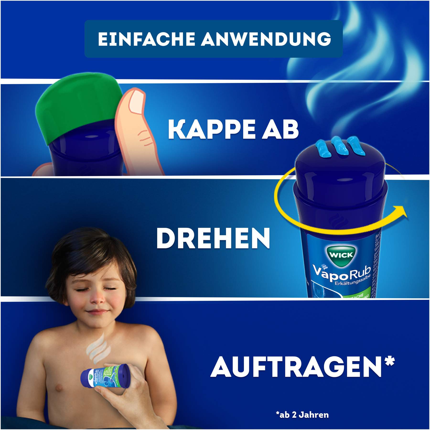 WICK VapoRub Erkältungssalbe im Applikator 35 g