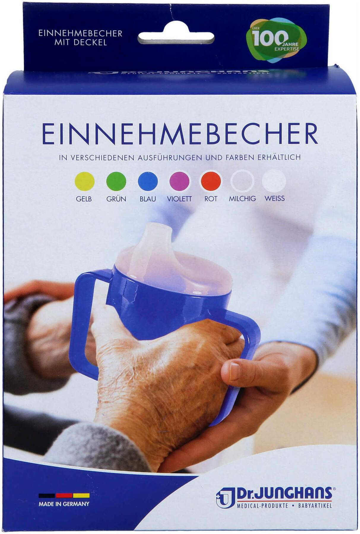 Einnehmebecher Mit 2 Griffen und 2 Deckeln 4 und 12mm Rot
