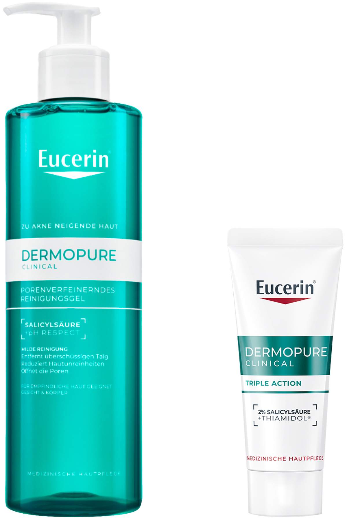 Eucerin DermoPure Clinical 400 ml Reinigungsgel + gratis Eucerin DermoPure Clinical Triple Action 7 ml Serum