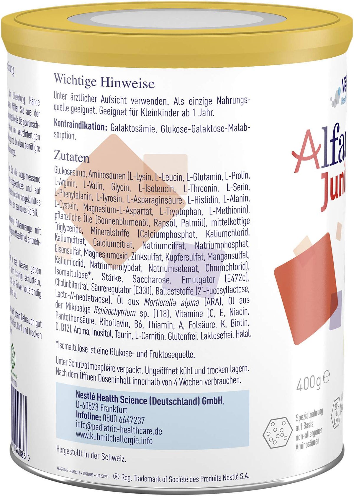 Alfamino Junior Vanille 400 G Pulver