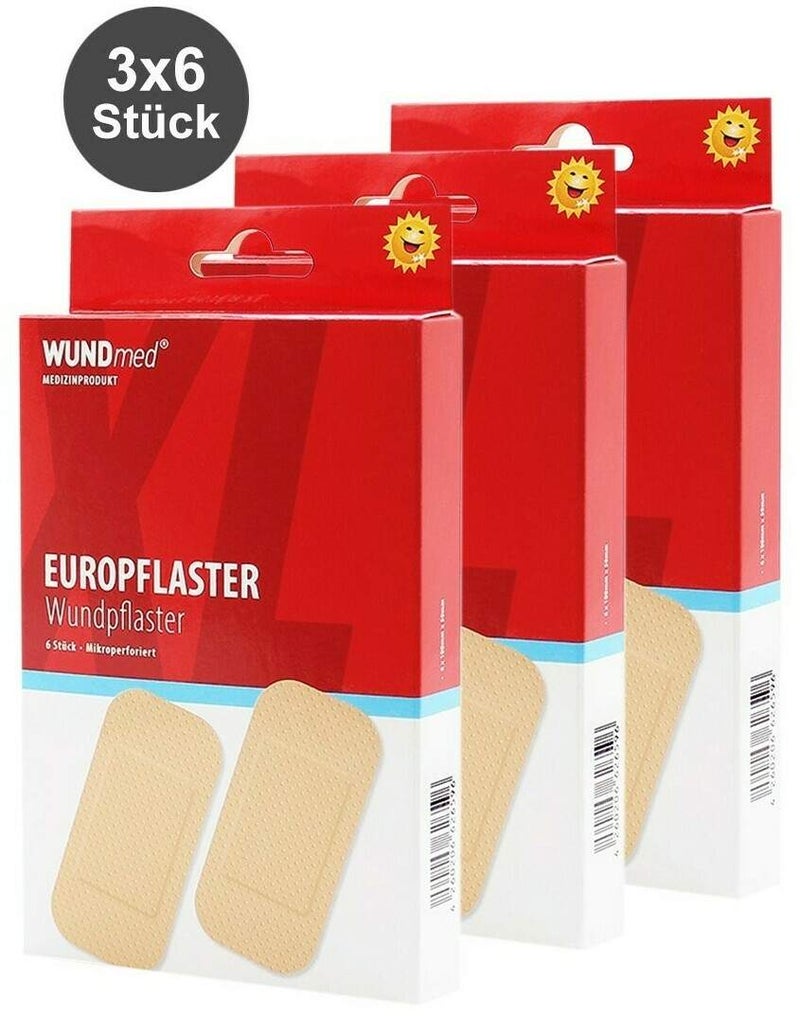 Europflaster Set 3 x 6 Stück