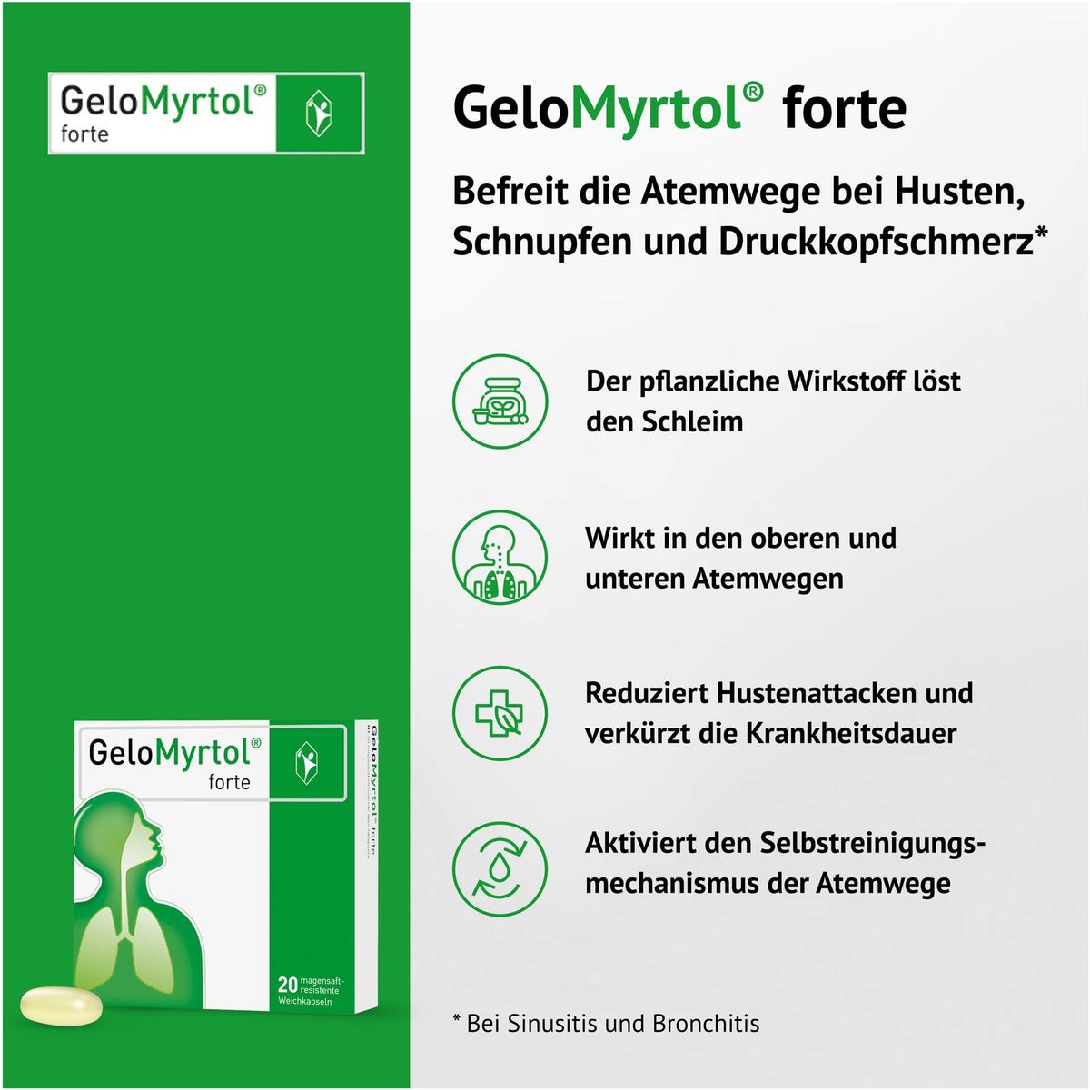 Gelomyrtol forte 20 Kapseln