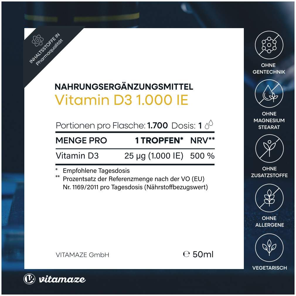 Vitamin D3 Tropfen 1.000 I.E. 50ml