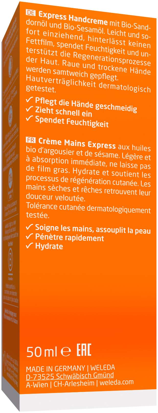 Weleda Sanddorn Express Handcreme 50 ml Creme