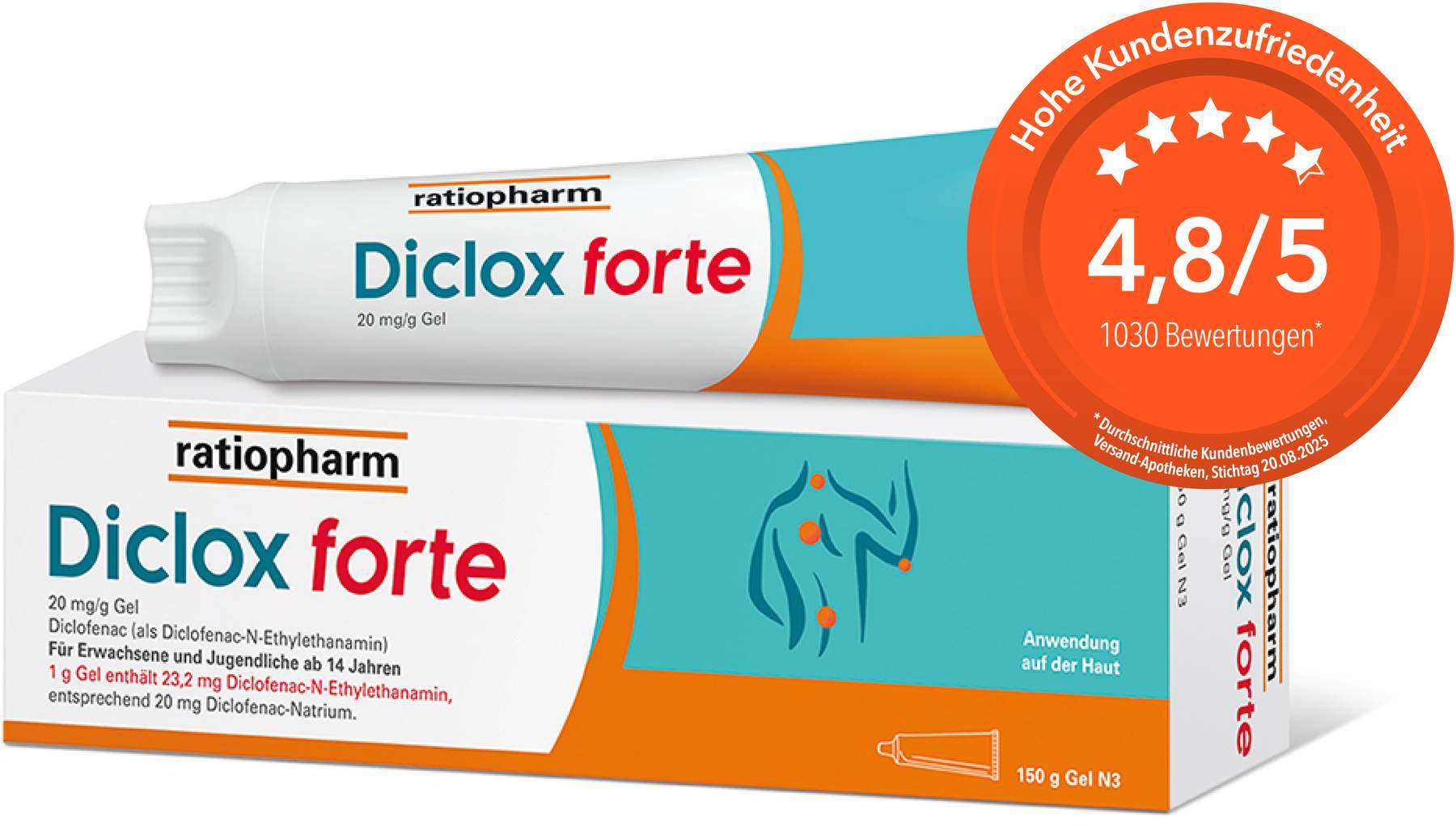 Diclox forte Ratiopharm Gel 150 g