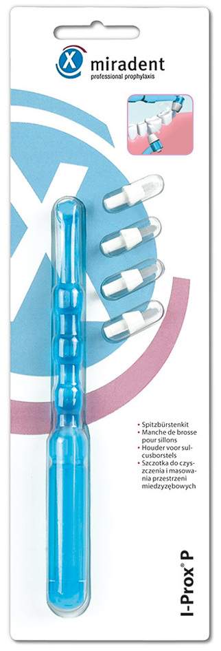 Miradent I-Prox Spitzbürsten - Kit Blau Transparent 4 Bürsten
