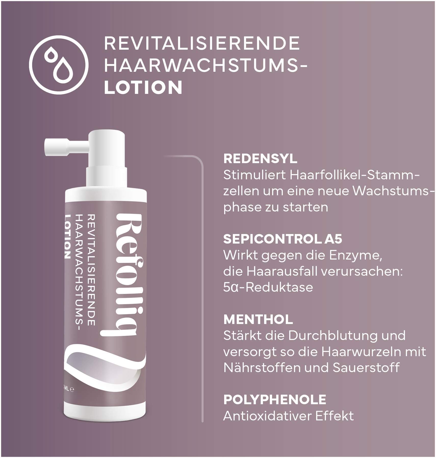Refolliq Revitalisierende Haarwachstums Lotion 80 ml