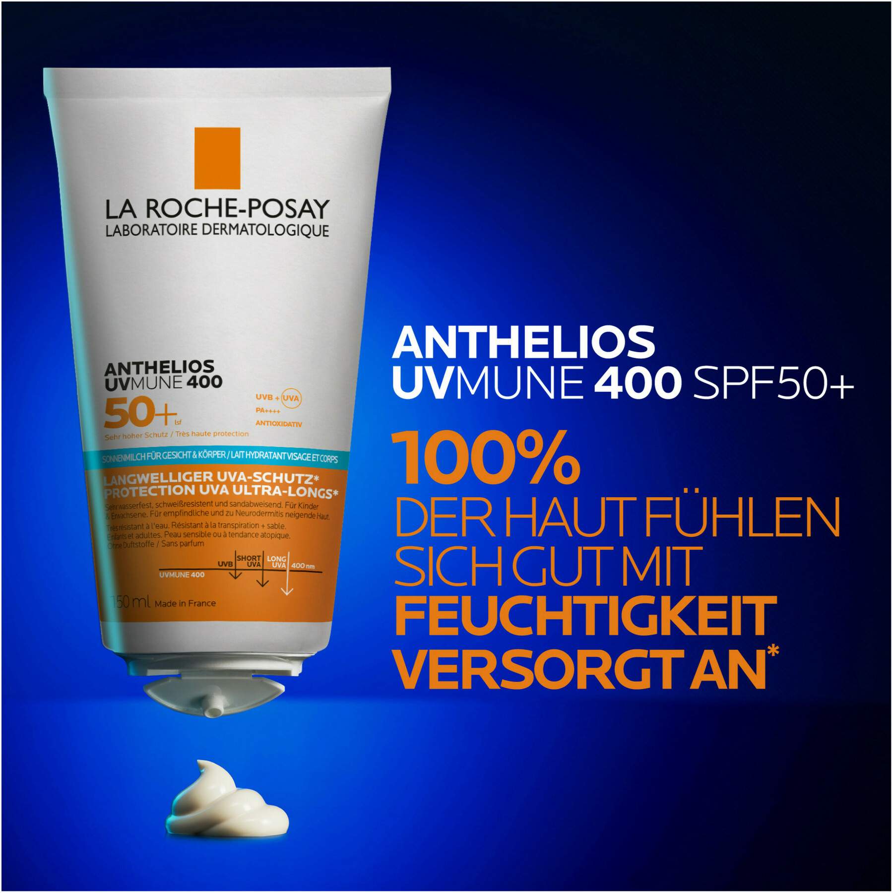 La Roche Posay Anthelios Körper + Gesicht LSF 50 150 ml Milch