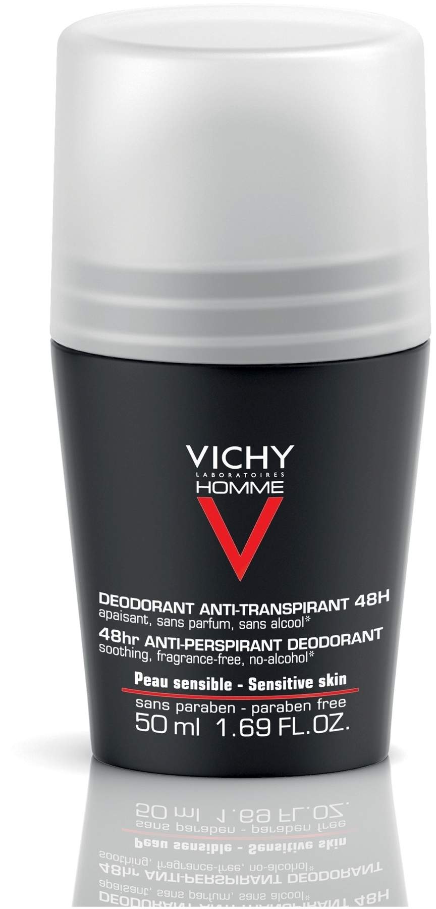 Vichy Homme Deodorant Anti Transpirant 48h sensible Haut 50 ml
