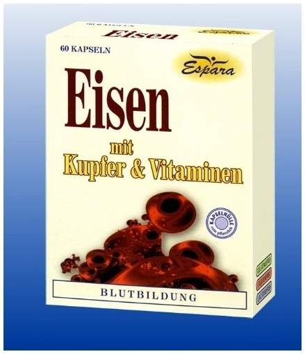 Eisen Kapseln Mit Kupfer & Vitaminen 60 Stück