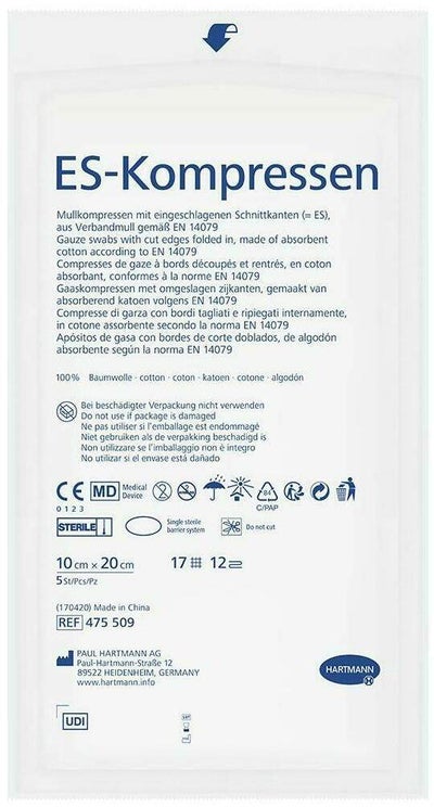 Es-Kompressen Steril 10x20cm Großpackung