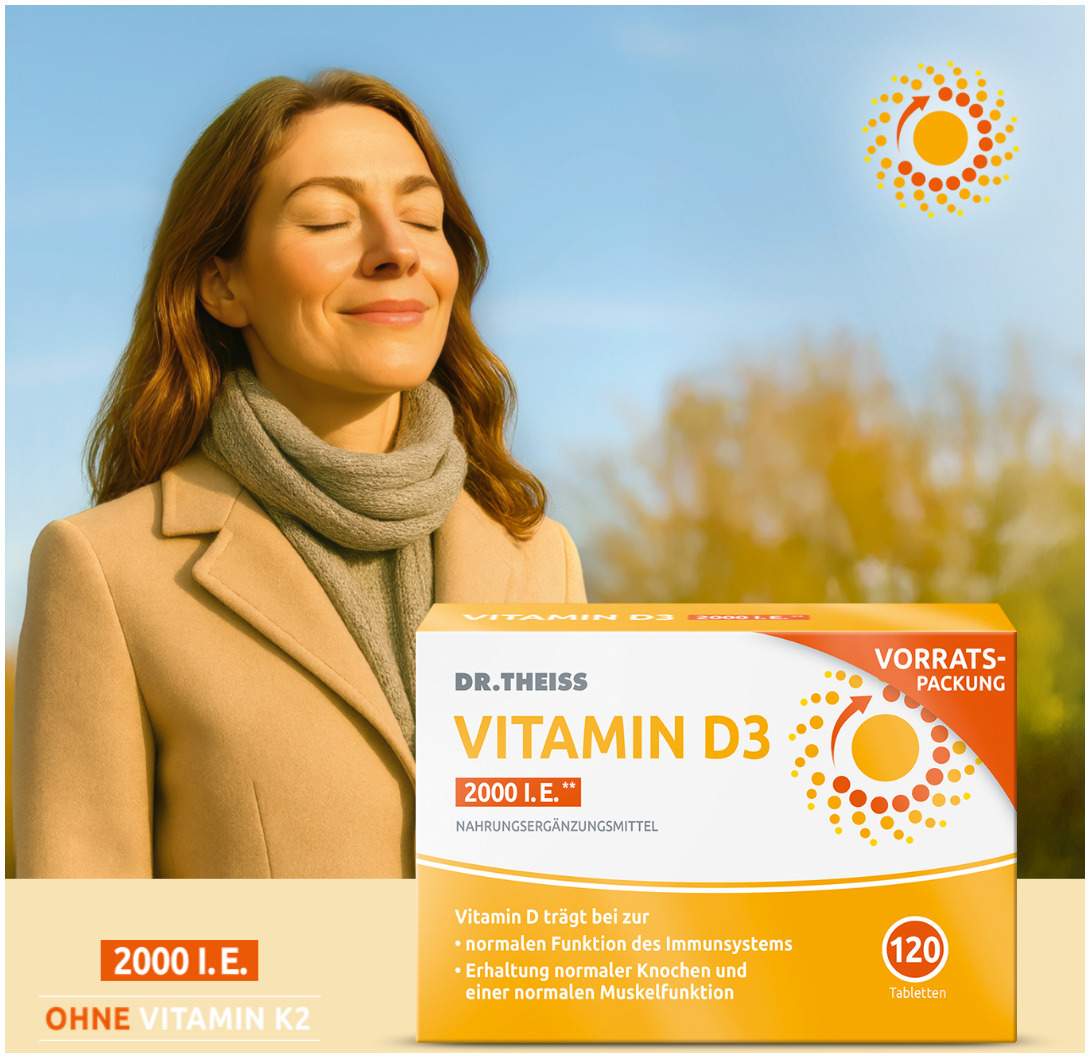 Dr.Theiss Vitamin D3 Tabletten 2000 I.E 120 Stück